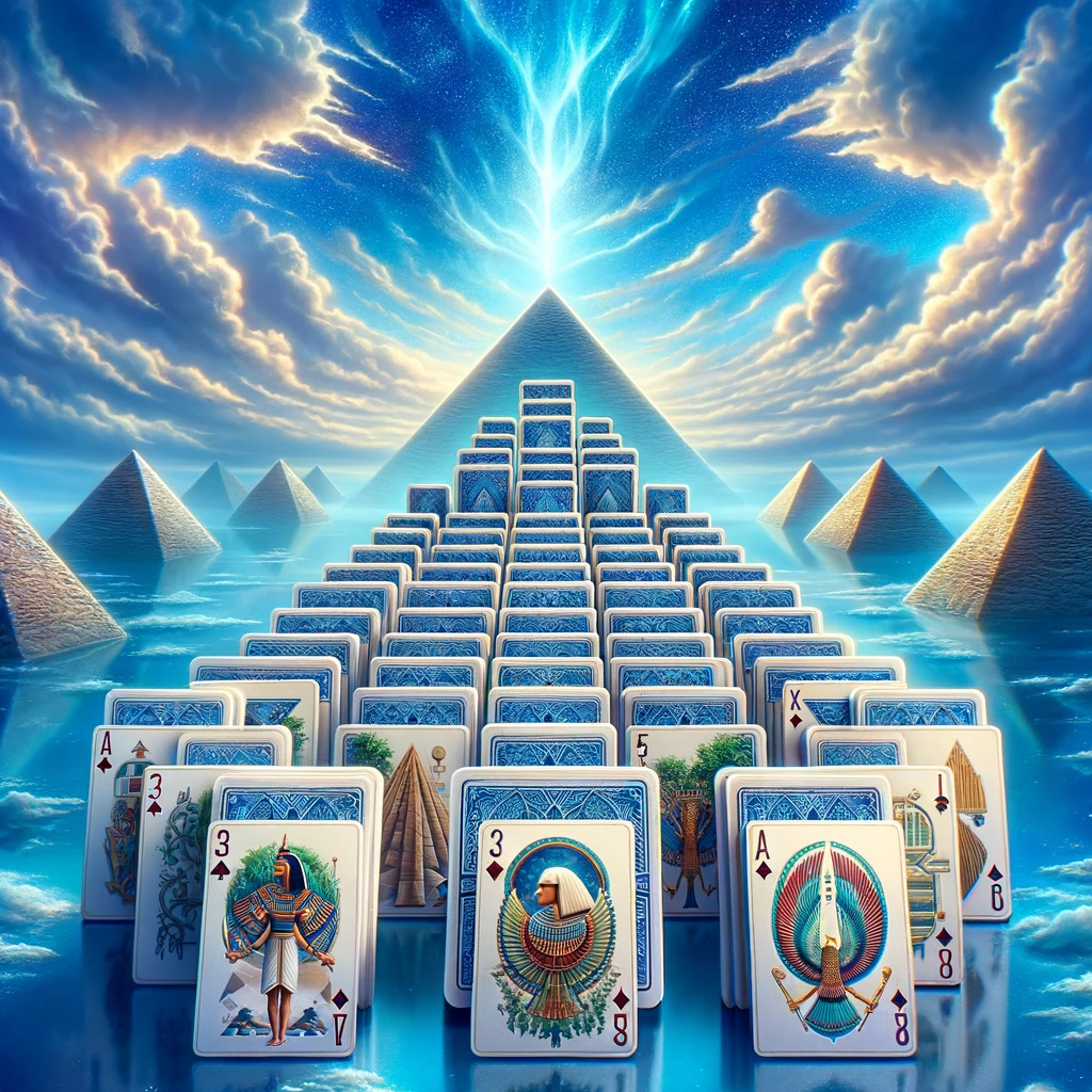 Pyramid Solitaire Blue Wonderful